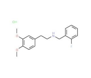 [2-(3,4-Dimethoxy-phenyl)-ethyl]-(2-fluoro-benzyl)-amine hydrochloride - chemical structure image