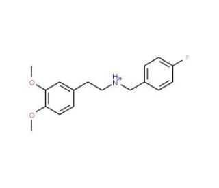 [2-(3,4-Dimethoxy-phenyl)-ethyl]-(4-fluoro-benzyl)-amine (CAS 435341-91-6) - chemical structure image