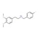 [2-(3,4-Dimethoxy-phenyl)-ethyl]-(4-fluoro-benzyl)-amine (CAS 435341-91-6) - chemical structure image