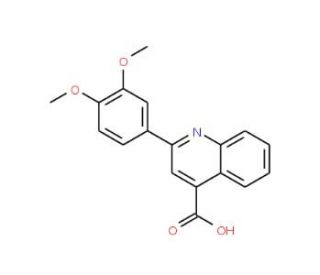 2-(3,4-Dimethoxy-phenyl)-quinoline-4-carboxylic acid (CAS 133676-16-1) - chemical structure image