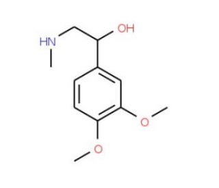 2-(3,4-Dimethoxyphenyl)-2-hydroxy-N-methylethylamine (CAS 5653-66-7) - chemical structure image