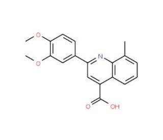 2-(3,4-Dimethoxyphenyl)-8-methylquinoline-4-carboxylic acid - chemical structure image