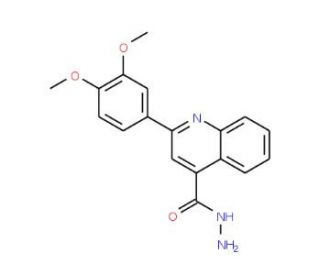 2-(3,4-Dimethoxyphenyl)quinoline-4-carbohydrazide (CAS 350997-66-9) - chemical structure image