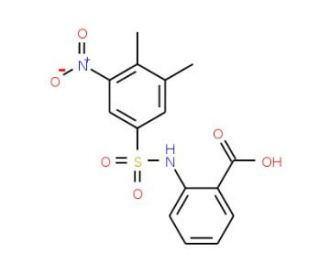 2-(3,4-Dimethyl-5-nitro-benzenesulfonylamino)-benzoic acid - chemical structure image