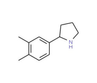 2-(3,4-Dimethyl-phenyl)-pyrrolidine (CAS 881040-12-6) - chemical structure image