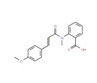 2-{[3-(4-Methoxy-phenyl)-acryloyl]-methyl-amino}-benzoic acid - chemical structure image