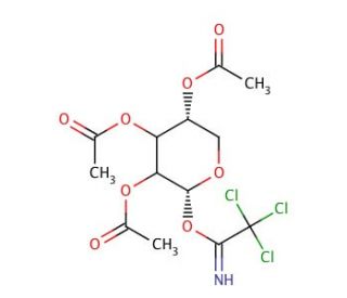 2,3,4-Tri-O-acetyl-&alpha;-D-xylopyranosyl Trichloroacetimidate (CAS 128376-91-0) - chemical structure image