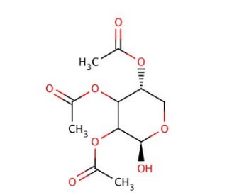 2,3,4-Tri-O-acetyl-D-xylopyranose (CAS 106820-14-8) - chemical structure image