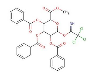 2,3,4-Tri-O-benzoyl-&alpha;-D-glucuronic Acid Methyl Ester, Trichloroacetimidate (CAS 169557-99-7) - chemical structure image