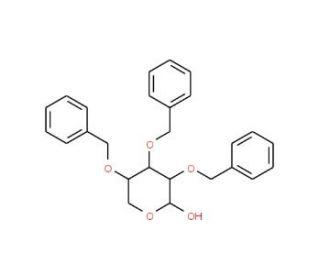 2,3,4-Tri-O-benzyl-&beta;-L-arabinopyranose (CAS 77943-33-0) - chemical structure image