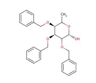 2,3,4-Tri-O-benzyl-L-rhamnopyranose (CAS 210426-02-1) - chemical structure image