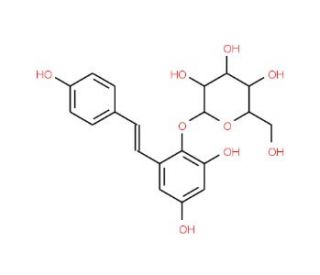 2,3,5,4&prime;-Tetrahydroxystilbene-2-O-b-D-glucopyranoside (CAS 82373-94-2) - chemical structure image