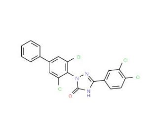 2-(3,5-Dichlorobiphenyl-4-yl)-5-(3,4-dichlorophenyl)-1,2-dihydro-3H-1,2,4-triazol-3-one - chemical structure image