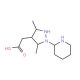 2-[3,5-dimethyl-1-(pyridin-2-yl)-1H-pyrazol-4-yl]acetic acid - chemical structure image
