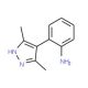 2-(3,5-dimethyl-1H-pyrazol-4-yl)aniline - chemical structure image