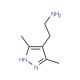 2-(3,5-Dimethyl-1H-pyrazol-4-yl)-ethylamine (CAS 423176-38-9) - chemical structure image