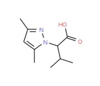 2-(3,5-Dimethyl-pyrazol-1-yl)-3-methyl-butyric acid - chemical structure image