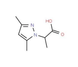 2-(3,5-Dimethyl-pyrazol-1-yl)-propionic acid (CAS 956508-33-1) - chemical structure image