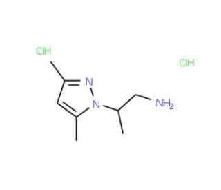 2-(3,5-Dimethyl-pyrazol-1-yl)-propylamine dihydrochloride - chemical structure image