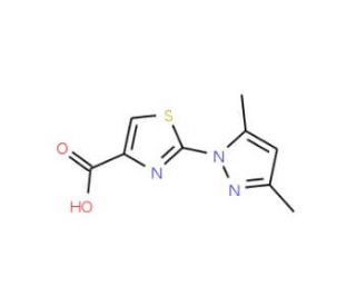2-(3,5-Dimethyl-pyrazol-1-yl)-thiazole-4-carboxylic acid - chemical structure image