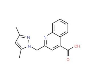 2-(3,5-Dimethyl-pyrazol-1-ylmethyl)-quinoline-4-carboxylic acid - chemical structure image