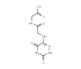 [2-(3,5-Dioxo-2,3,4,5-tetrahydro-[1,2,4]triazin-6-ylamino)-acetylamino]-acetic acid - chemical structure image