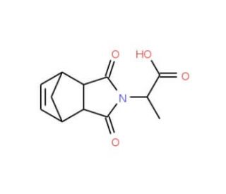 2-(3,5-Dioxo-4-aza-tricyclo[5.2.1.0*2,6*]-dec-8-en-4-yl)propionic acid (CAS 32392-54-4) - chemical structure image