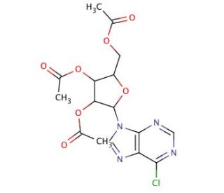 2,3,5-Tri-O-acetyl-6-chloropurine-9-&beta;-D-ribofuranoside (CAS 5987-73-5) - chemical structure image