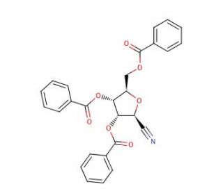 2,3,5-Tri-O-benzoyl-&beta;-D-ribofuranosyl cyanide (CAS 23316-67-8) - chemical structure image