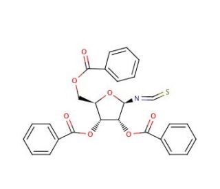 2,3,5-Tri-O-benzoyl-&beta;-D-ribofuranosyl isothiocyanate (CAS 58214-53-2) - chemical structure image