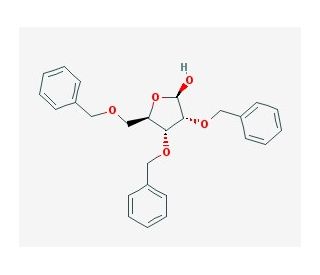 2,3,5-Tri-O-benzyl-b-D-ribofuranose (CAS 89361-52-4) - chemical structure image