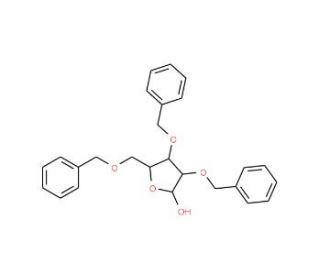 2,3,5-Tri-O-benzyl-D-arabinofuranose (CAS 37776-25-3) - chemical structure image