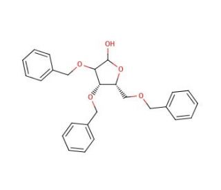 2,3,5-Tri-O-benzyl-D-ribofuranose (CAS 89615-45-2) - chemical structure image
