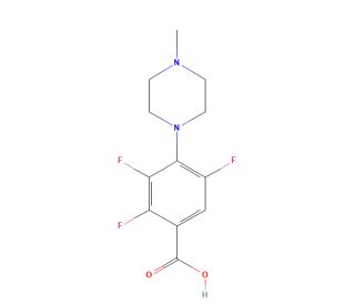 2,3,5-Trifluoro-4-(4-methylpiperazin-1-yl)benzoic acid (CAS 812643-49-5) - chemical structure image