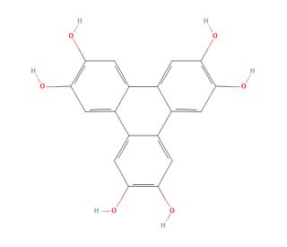 2,3,6,7,10,11-Hexahydroxytriphenylene Hydrate (CAS 4877-80-9) - chemical structure image