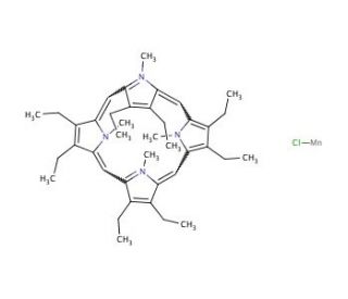 2,3,7,8,12,13,17,18-Octaethyl-21H,23H-porphine manganese(III) chloride (CAS 28265-17-0) - chemical structure image