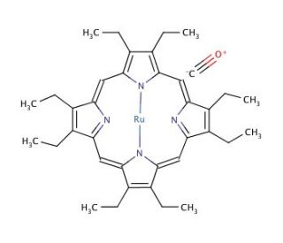 2,3,7,8,12,13,17,18-Octaethyl-21H,23H-porphine ruthenium(II) carbonyl (CAS 41636-35-5) - chemical structure image