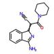 2-(3-amino-1H-isoindol-1-ylidene)-3-oxo-3-piperidin-1-ylpropanenitrile - chemical structure image