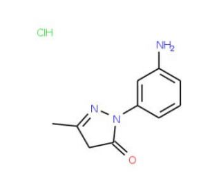 2-(3-Aminophenyl)-5-methyl-2,4-dihydro-pyrazol-3-one hydrochloride - chemical structure image