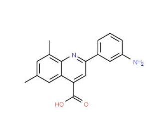 2-(3-aminophenyl)-6,8-dimethylquinoline-4-carboxylic acid - chemical structure image