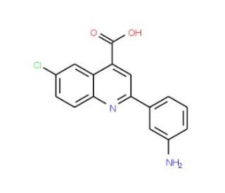 2-(3-aminophenyl)-6-chloroquinoline-4-carboxylic acid - chemical structure image