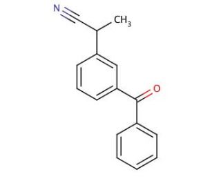 2-(3-Benzoylphenyl)propionitrile (CAS 42872-30-0) - chemical structure image