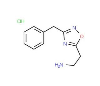 [2-(3-Benzyl-1,2,4-oxadiazol-5-yl)ethyl]aminehydrochloride - chemical structure image
