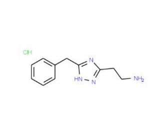 [2-(3-Benzyl-1H-1,2,4-triazol-5-yl)ethyl]aminehydrochloride - chemical structure image