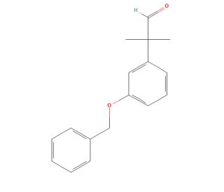 2-(3-(Benzyloxy)phenyl)-2-methylpropanal (CAS 70120-09-1) - chemical structure image