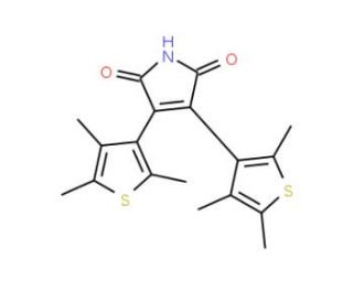 2,3-Bis(2,4,5-trimethyl-3-thienyl)maleimide (CAS 220191-36-6) - chemical structure image