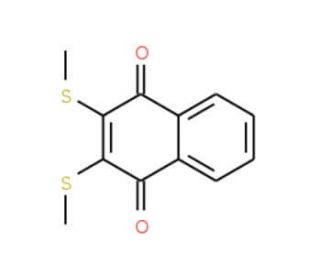 2,3-Bis(methylthio)-1,4-naphthalenedione (CAS 55699-85-9) - chemical structure image