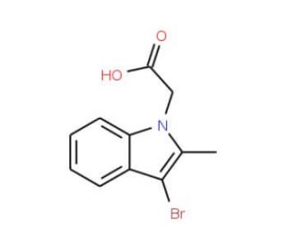 2-(3-bromo-2-methyl-1H-indol-1-yl)acetic acid - chemical structure image