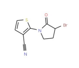 2-(3-bromo-2-oxopyrrolidin-1-yl)thiophene-3-carbonitrile - chemical structure image