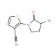 2-(3-bromo-2-oxopyrrolidin-1-yl)thiophene-3-carbonitrile - chemical structure image